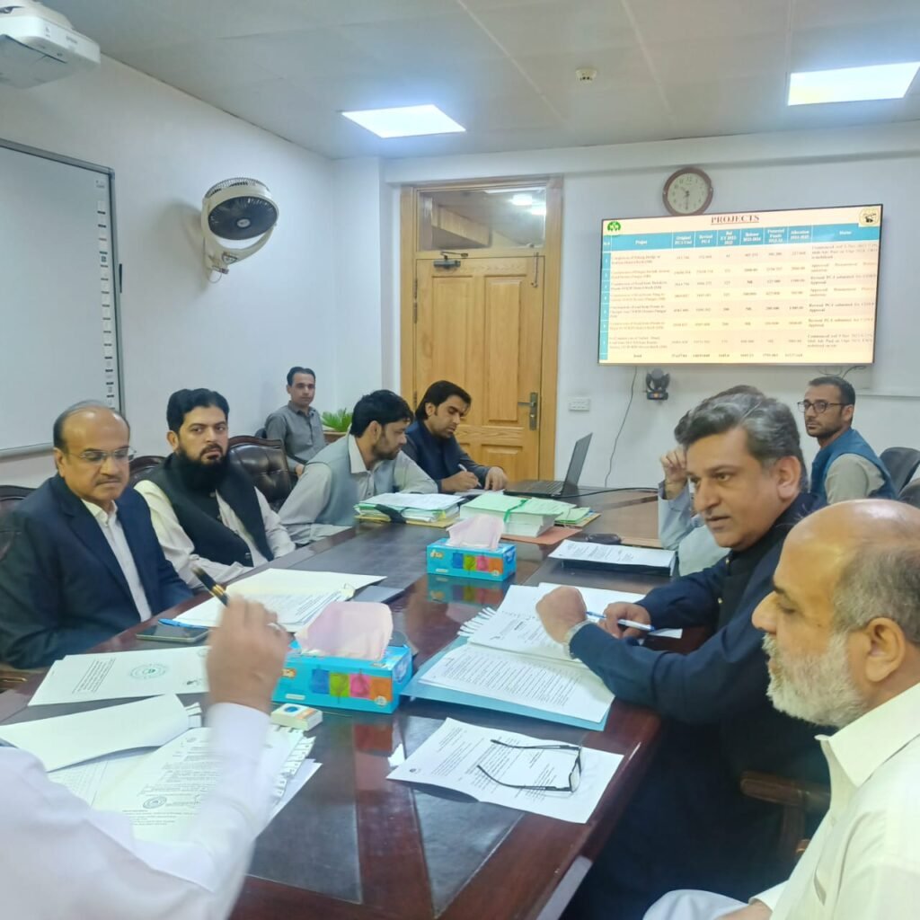 AMEETI3 Meeting of the (PDWP) under the chairmanship of ACS (Dev:), Hafiz Abdul Basit, to deliberate on Federal projects.